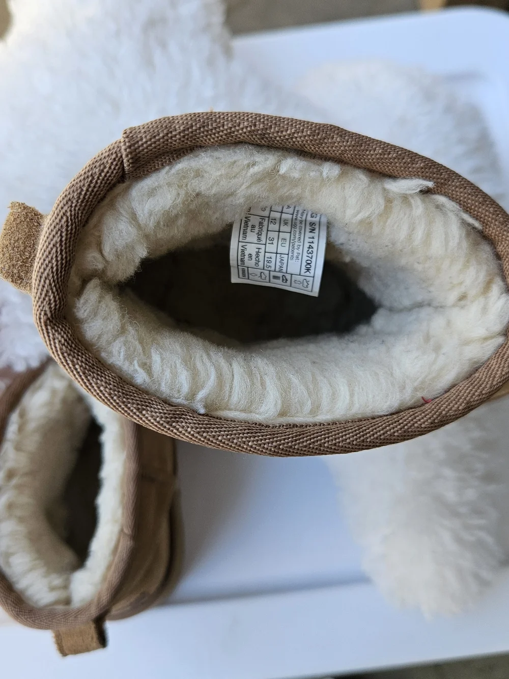 UGG Chestnut Tan Suede Kids Booties